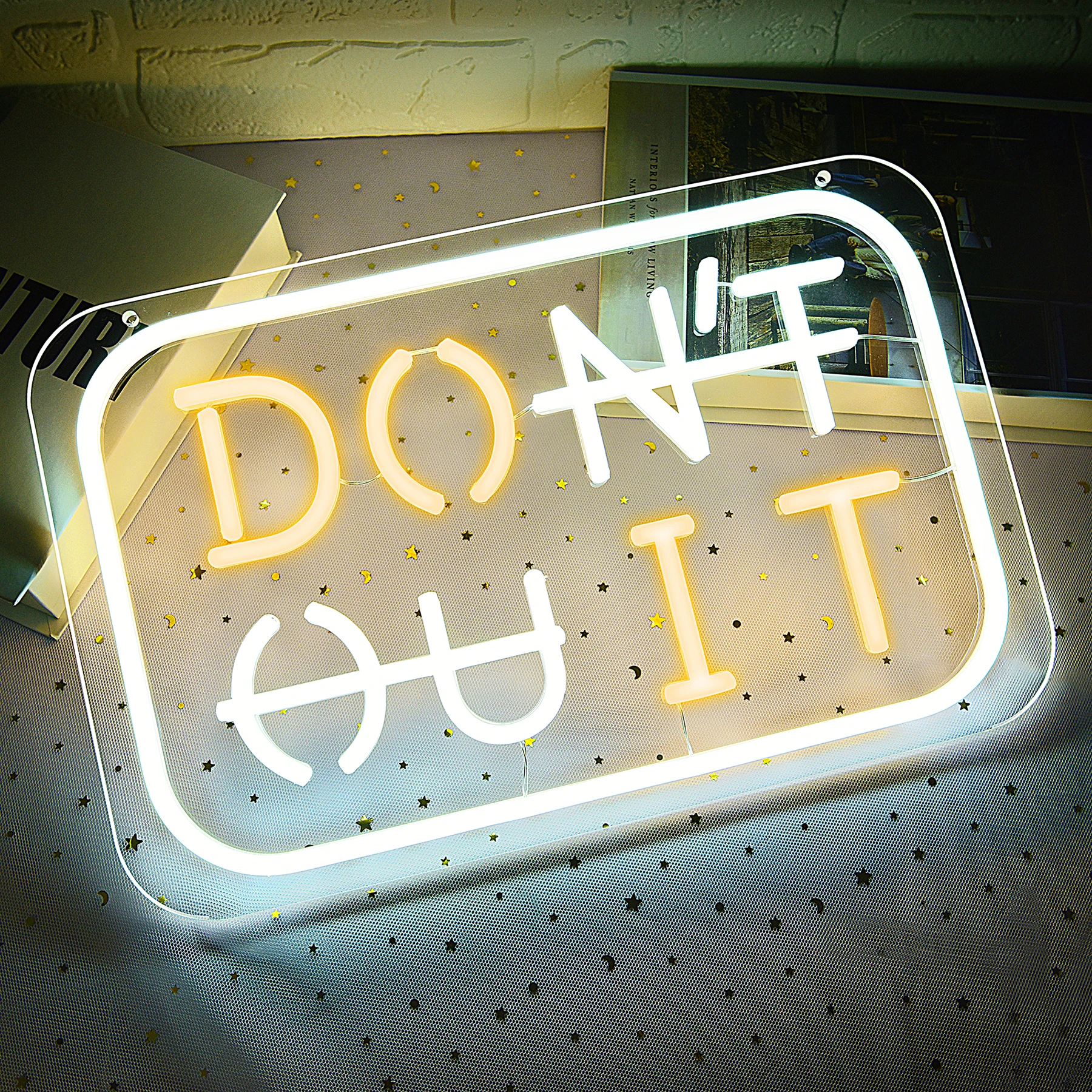 Don\'t Quit LED Neon Sign for Wall Decor Neon Lights Party Decorations USB Powered Switch LED Neon Lights