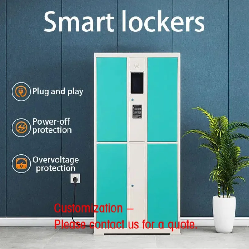 custom.Electronic Locker with Electronic Lock and Recognition Supermarket & Shopping Mall Barcode Storage Cabinet