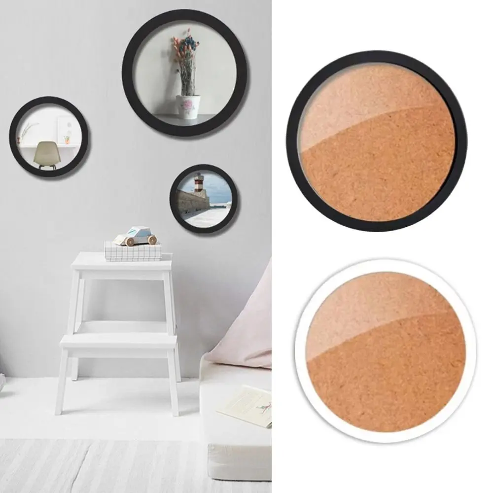 

Круглая деревянная рамка для фотографий, креативный подарок «сделай сам», настенный деревянный держатель для фотографий, Настенная круглая фоторамка для украшения дома