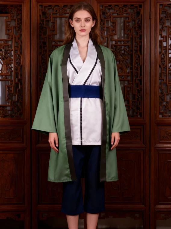 انمي ياباني الكرتون تأثيري حلي جديد حار تسونادي فتاة النساء الأخضر كيمونو عيد الميلاد هالوين دعوى كرنفال الكرتون موحدة