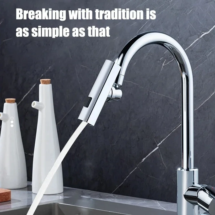 New 3 Modes Waterfall Kitchen Faucet Universal 720° Swivel Spout Sprayer Bathroom Basin Water Tap Extender Kitchen Accessories