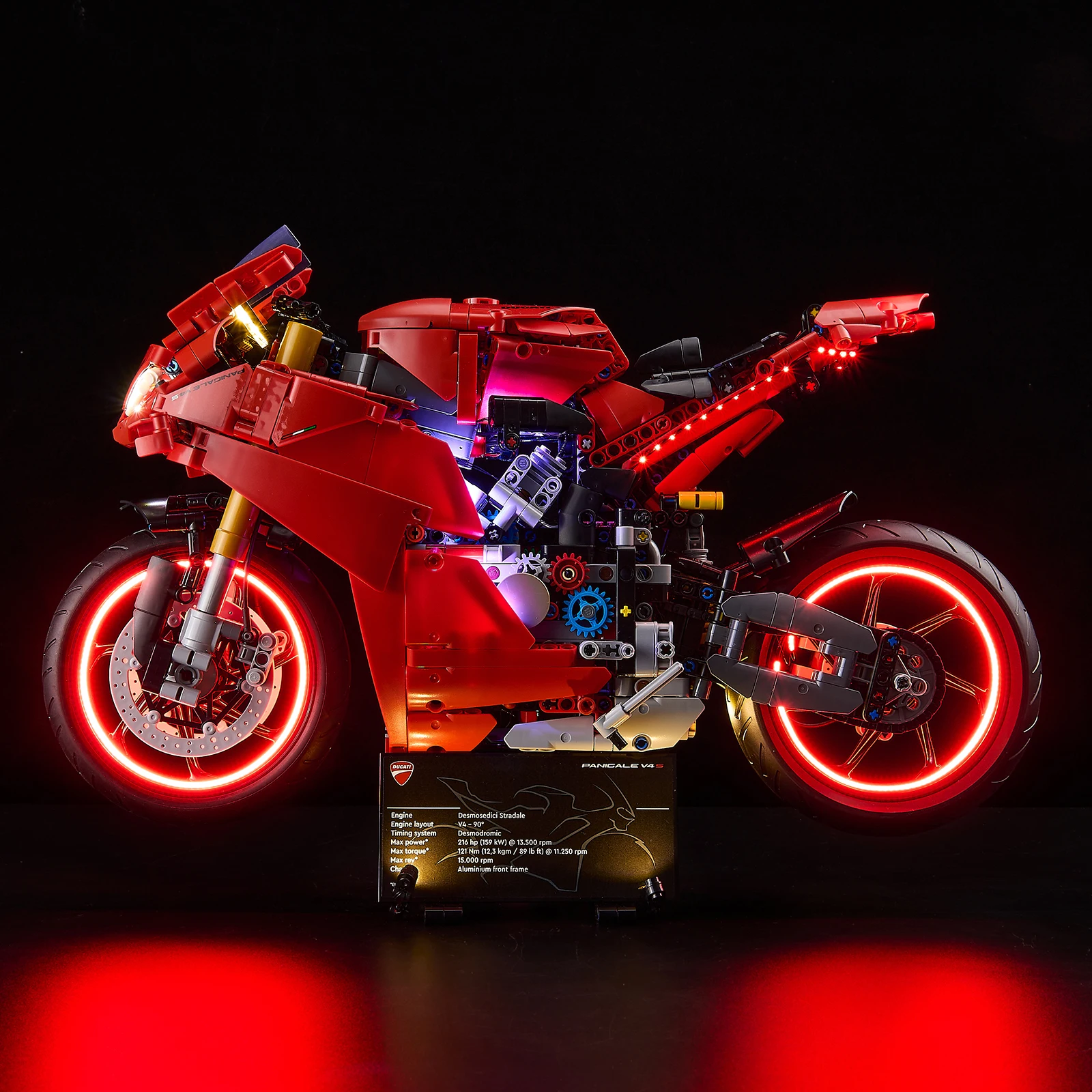 LED-Beleuchtungsset für Ducati Panigale V4 S Motorrad 42202, Bausteine ohne Modell