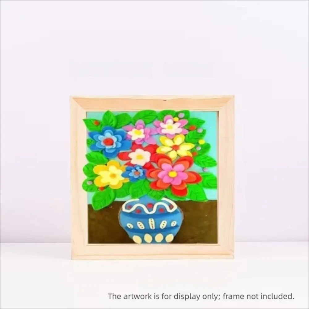 Wooden Blank Clay Frame Multi Size DIY Wooden Photo Holder Party Decor Creartive Picture Frame Children Painting Drawing