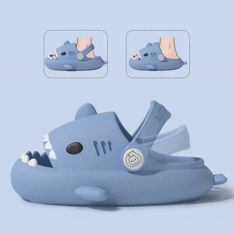 Sandali per bambini pantofole per bambini scarpe Cartoon Shark Summer Boys Girls Baby spessa suola morbida antiscivolo