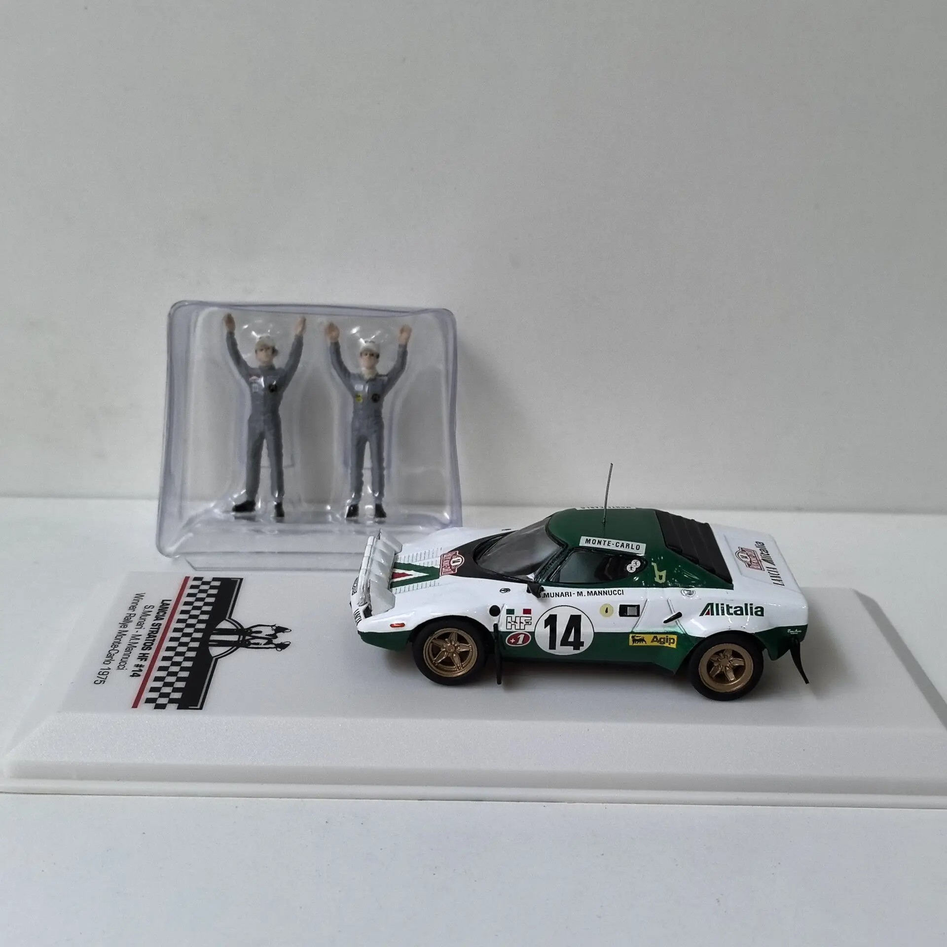 Box Cracking Diecast IXO 1/43 Scale LANCIA STRATOS HF # 14 1975 Racing with Two Small People 20 Alloy Car Model