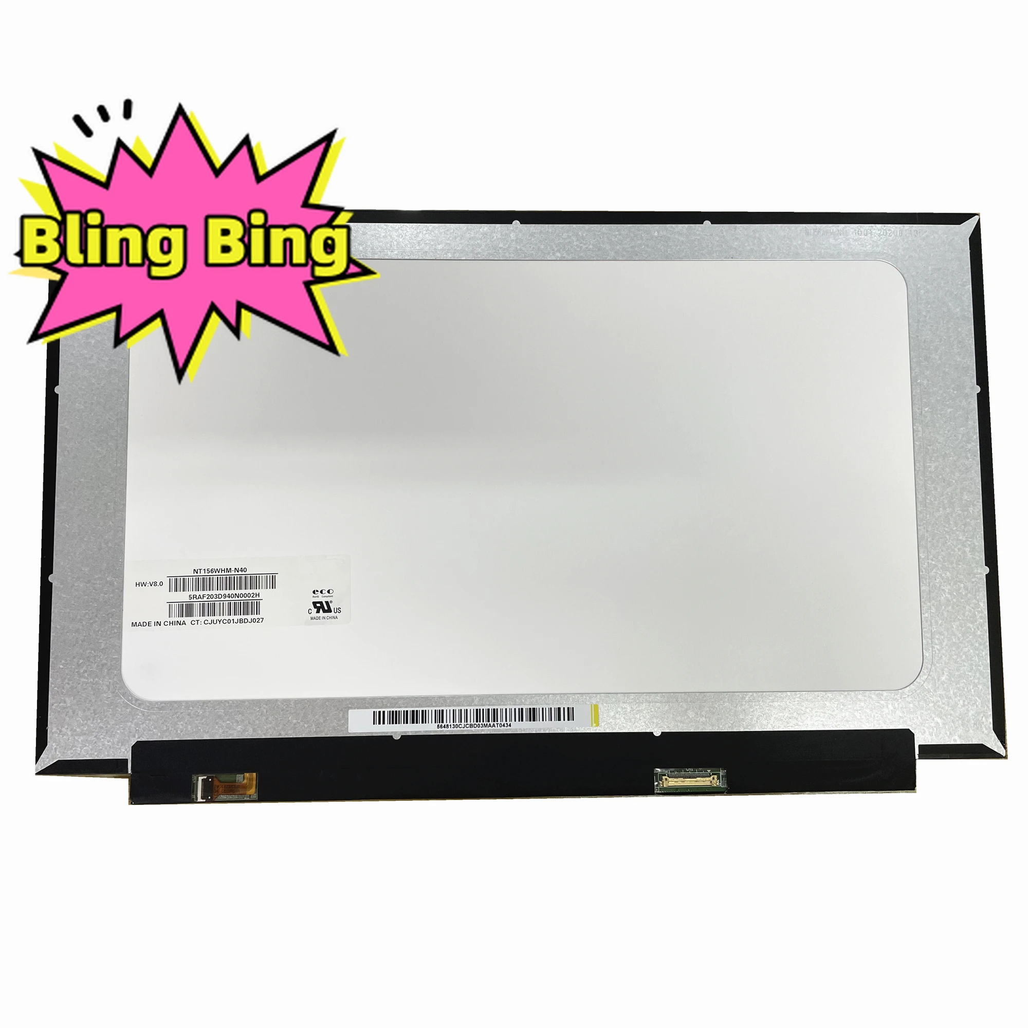 

NT156WHM-N40 V8.0 fit NT156WHM-N44 NT156WHM-N34 15.6''inch 1366*768 EDP 30 Pins Laptop LCD Screen