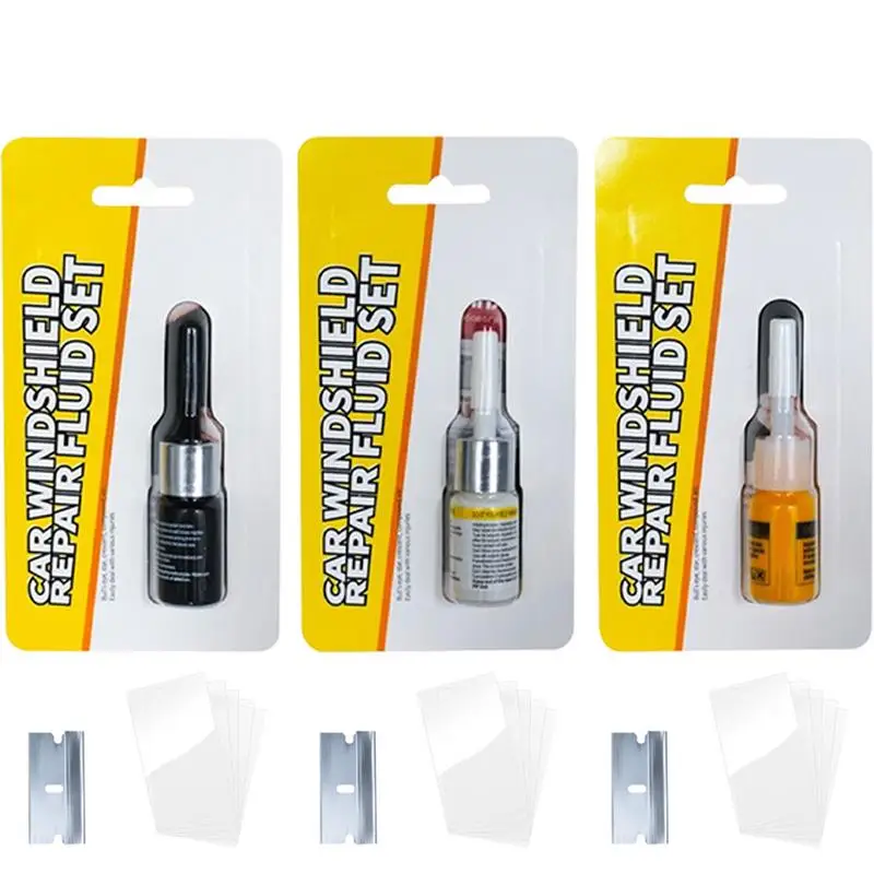 

Chipped Windshield Repair Kit Liquid Glass Repair Kit For Auto Glass Cracks 2ml Multi-Purpose Quick Repair Agent For Cars SUVs