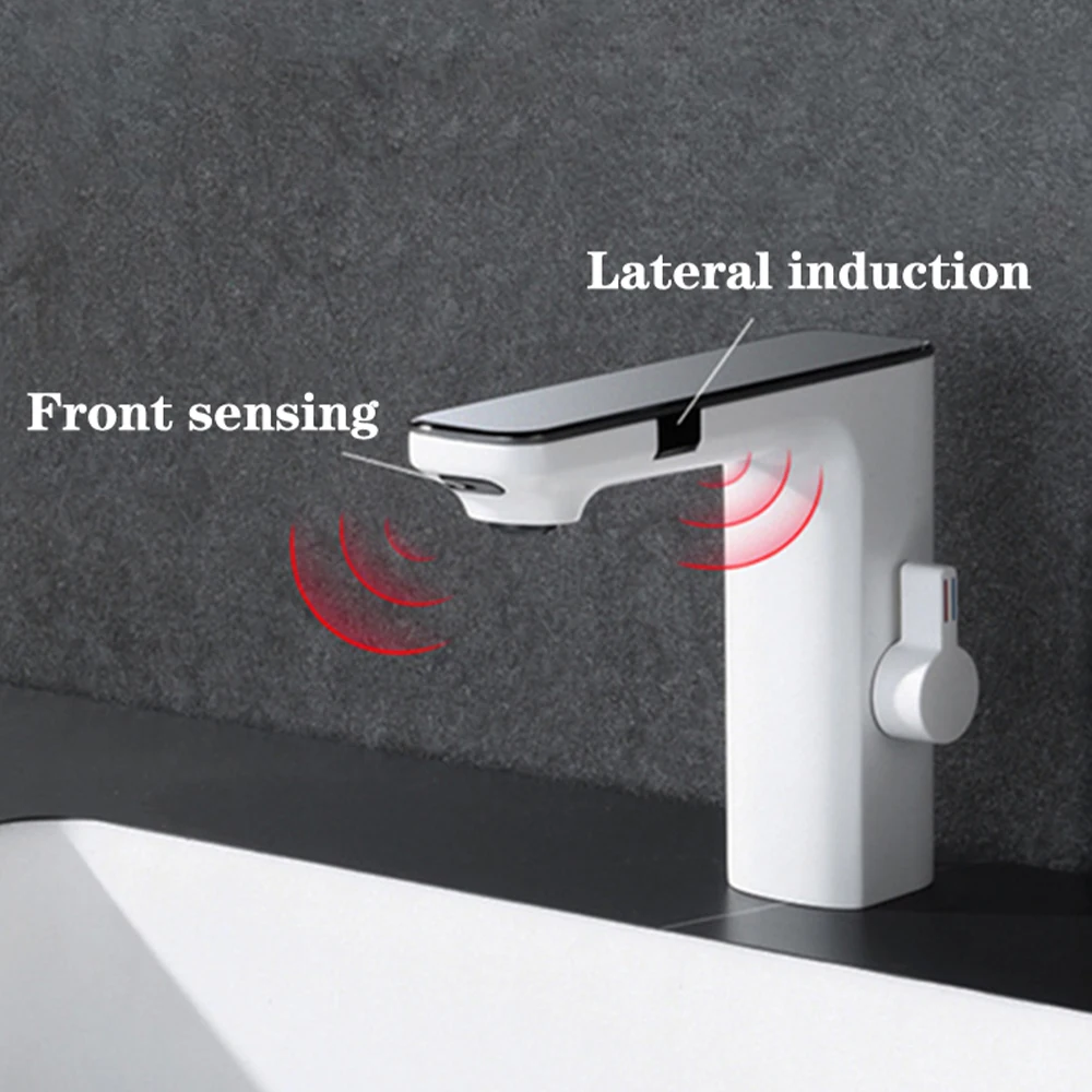 الأبيض حوض للحمام صنبور الماء الساخن البارد خلاط سطح جبل بالوعة الحمام صنبور