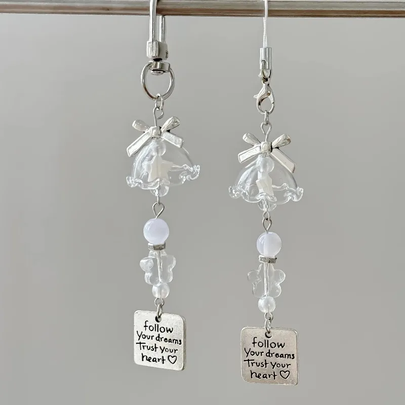 

Handmade Beaded Keychain Starry Sky Ins Style Wind Chime Phone Chain Bag Charm