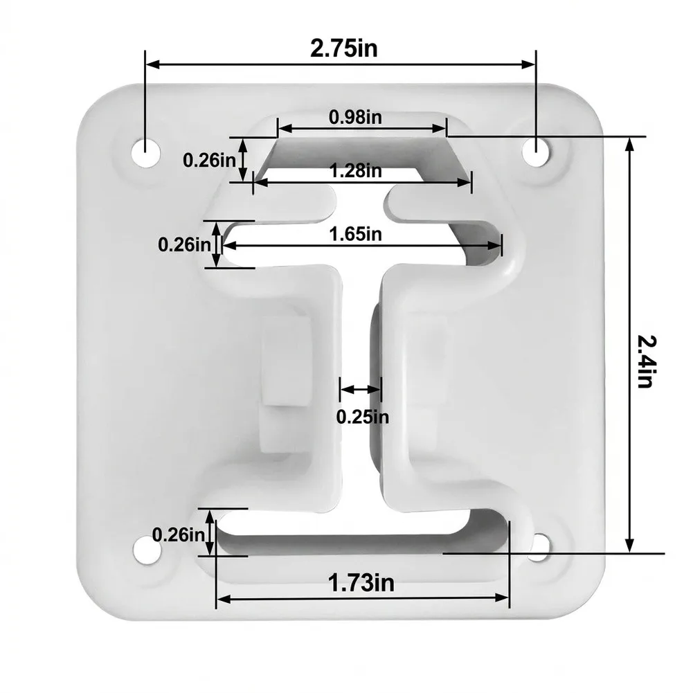 White For Resin Ladder Flange 10 10 8 cm Pool Ladder Mounting Plate Compatible with For Resin Ladders and Above Ground Pools