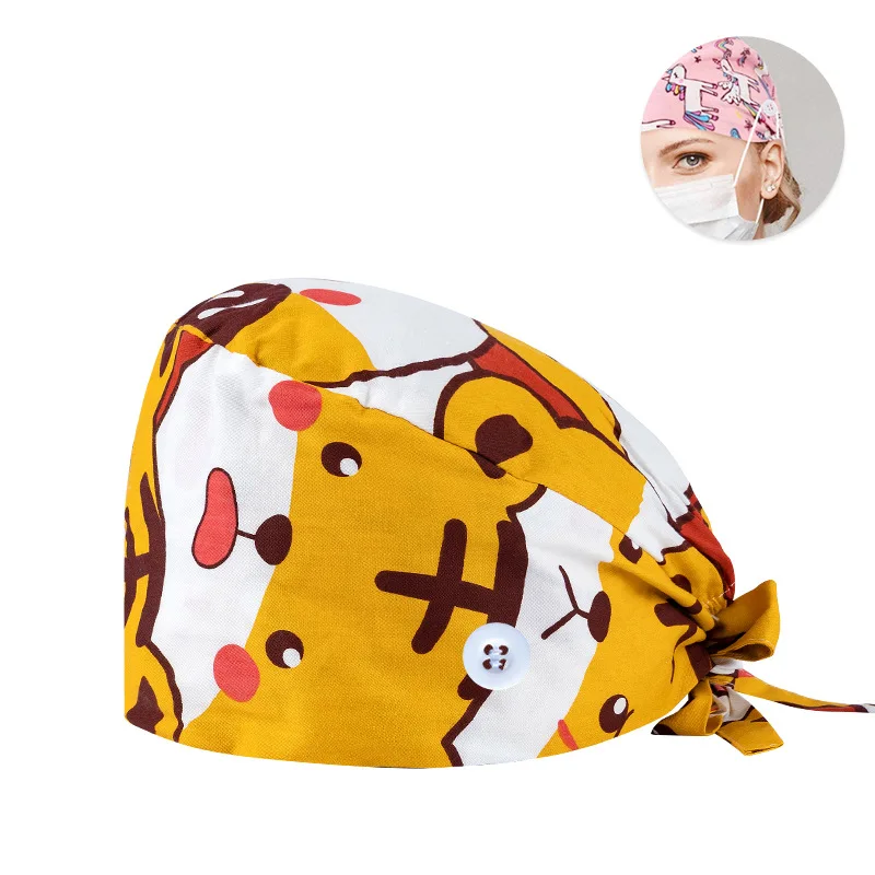 Effen Kleur Scrubs Caps Huisdierverzorging Agentschap Werk Scrubs Schoonheidswerk Hoeden Lab Verpleging Scrubs Cap Gorro Enfermera Dames En Mannen