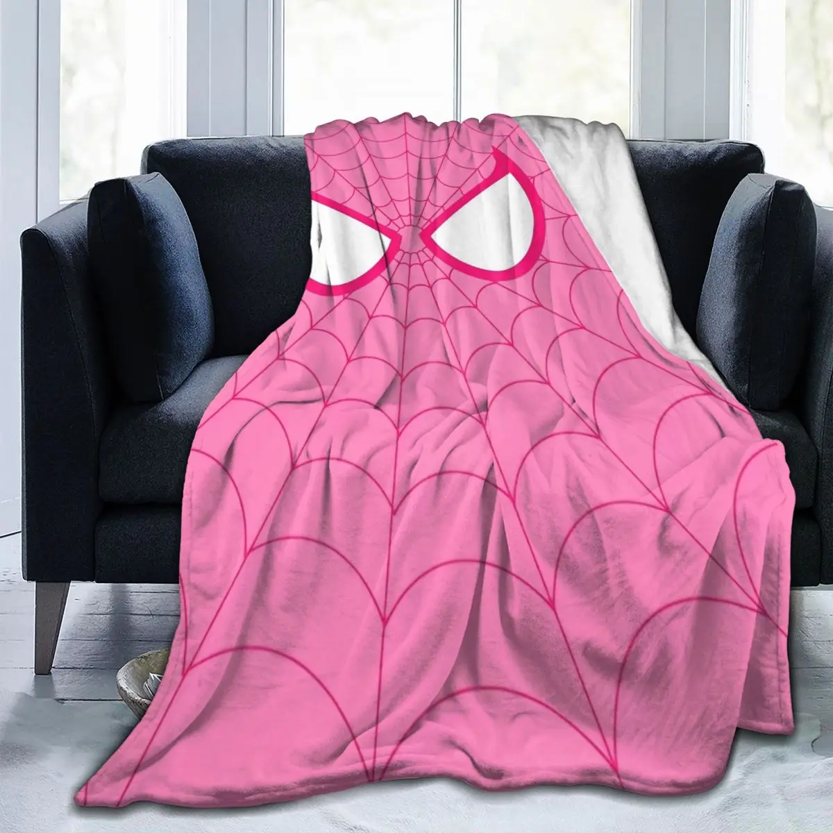 Spider Man Pink Flannel Blankets Halloween Winter Warm Soft Bedding Throws for Girls Boys Couch Bed Bedspread Sofa Bed Cover