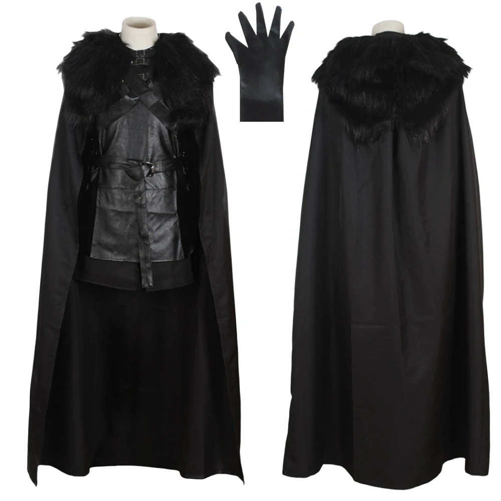 Costumes de cosplay Snow Game Season 8 pour hommes, Thrones, Halloween, costume adulte, casquette trempée de paupières