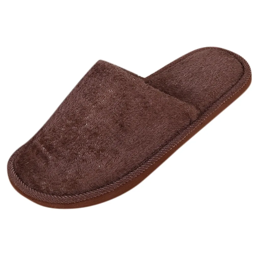 Men's solid color Plush Home Slippers Cute Autumn Winter Cotton Warm Slipper Kids Women Stuffed Doll Indoor Shoes New Year Gift image 2