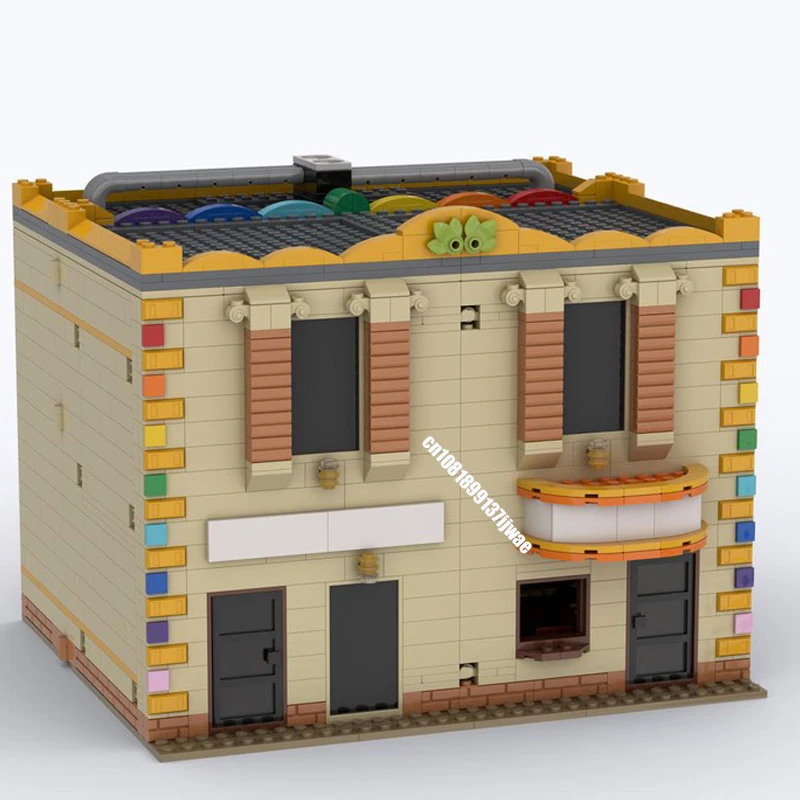 Nieuwe Stad Hot Selling Street View Moc Modulaire Regenboog Theater Bouwstenen Model Diy Creatieve Ideeën Kids Speelgoed Verjaardagscadeau