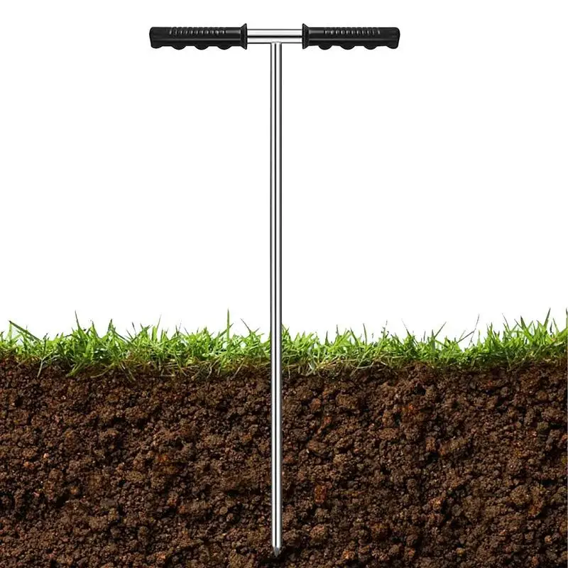 

Hight Adjustable Soil Probe Rod Stainless Steel Ground Rod Tool With T-Handle Soil Test Tool For Locate Septic Tanks Pipes Grave