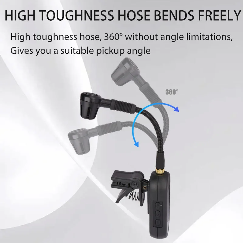 UHF Saxophone Wireless Microphone System Suitable For Outdoor or Stage Performances, For Various Instruments Such as Erhu，Bass view 3