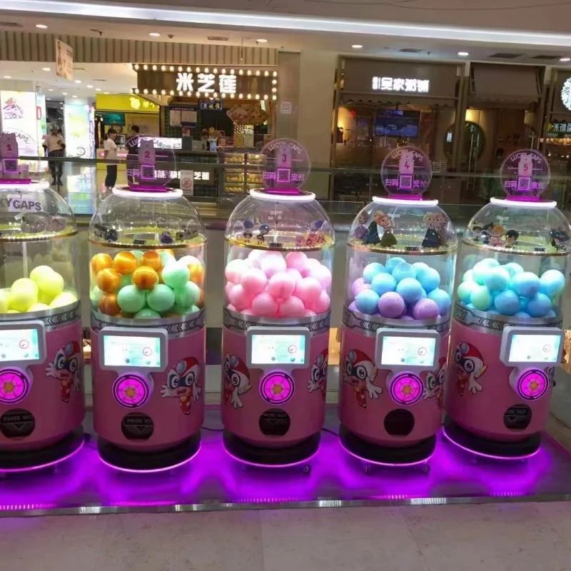 MINI Customizable Metal & Acrylic Cute Gachapon Machine Candy Egg Twist Card Gacha Token Coin Operated English Toy Game Machine