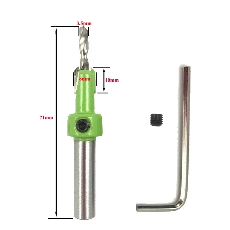 1 st 8mm Schacht HSS Houtbewerking Ti Verzinkboor Rounter Bit Schroef Extractor Remon Sloop Hout Frees