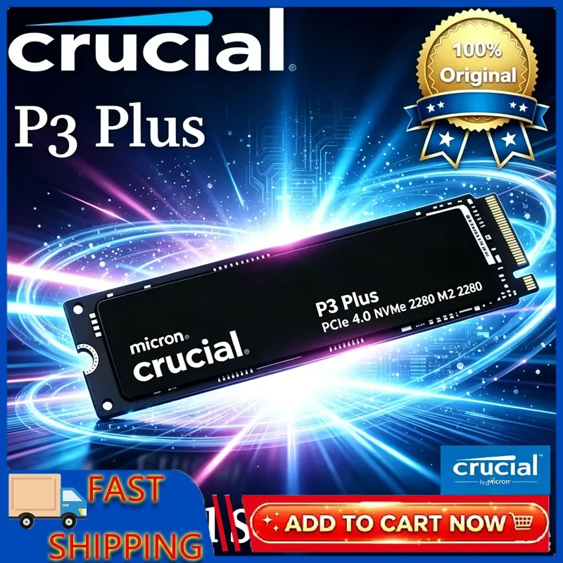 Crucial P3 Plus PCIe Gen4 NVMe M.2 SSD 1TB 2TB Crucial NVME 2280 P310 1TB SSD Crucial T500 1TB Internal Hard Drive OEM Package