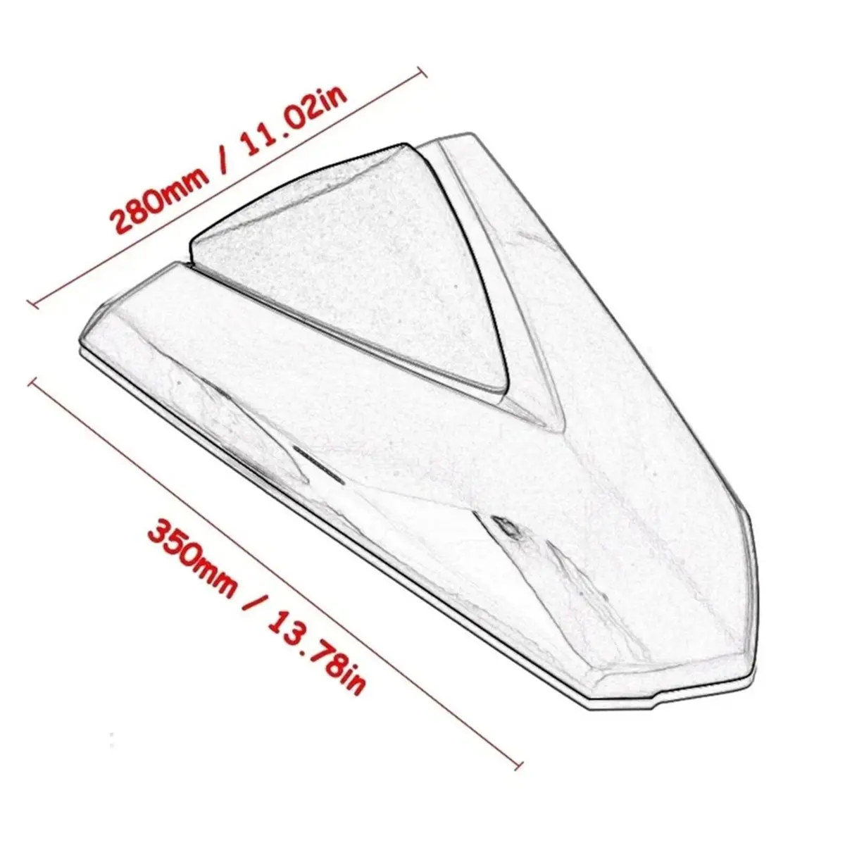 Compatible Motorcycle Rear Seat Cover Passenger Seat Tail Cover for YZF-R3 YZF-R25 MT-03 2014-2020