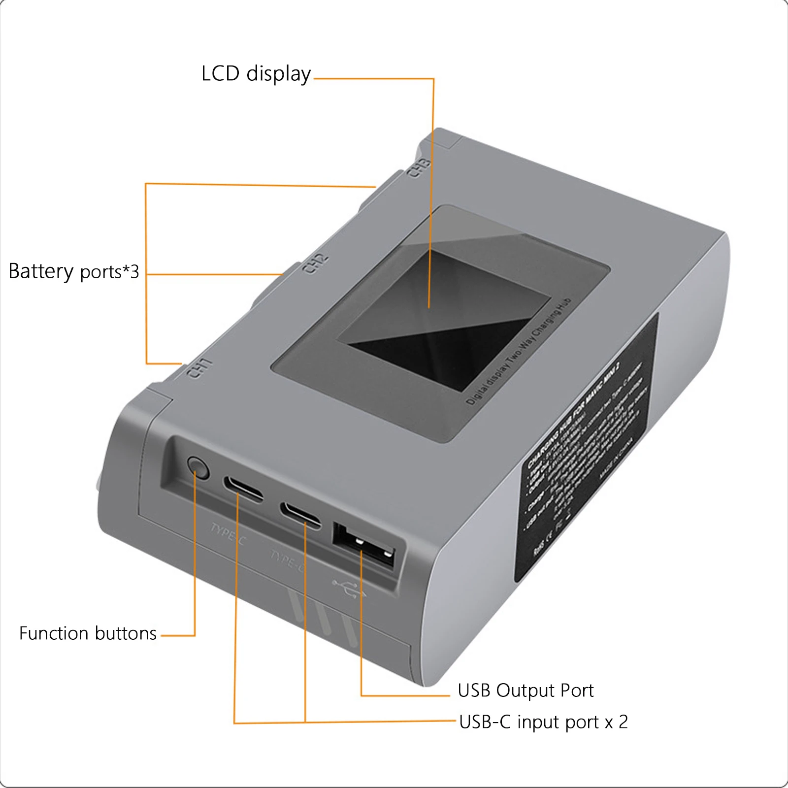 Para Mavic Mini 2/SE Hub de carga de batería cargador de batería de Dron carga tres baterías para DJI Mini SE/Mini 2 accesorios para drones