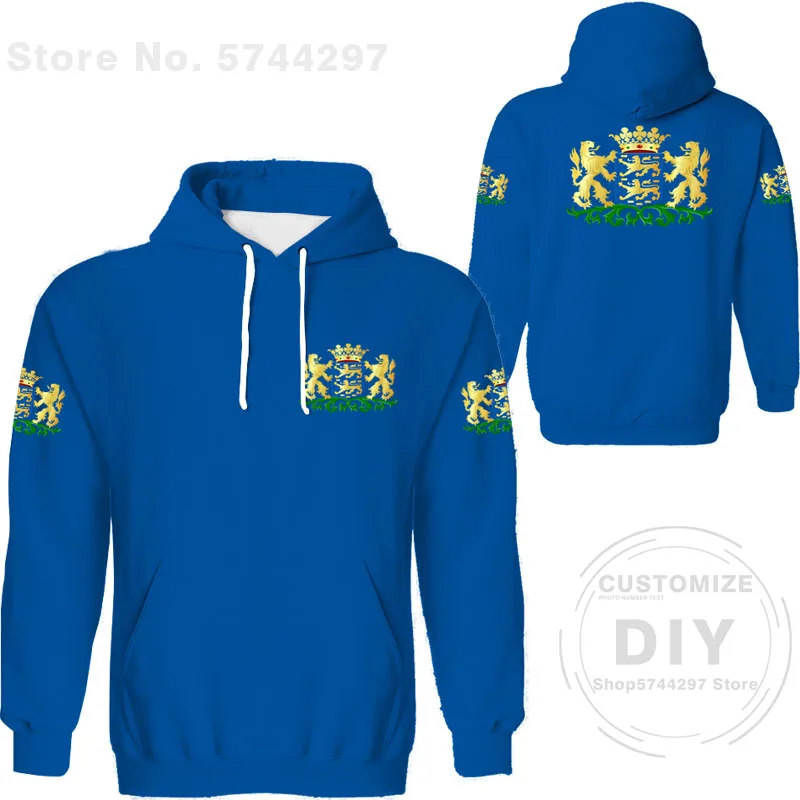 Friesland Hoodie Free Customized Hemd Name Leeuwarden Sweatshirt Drachten Sneek Dokkum Print Flag Nederland Fryslan Clothing