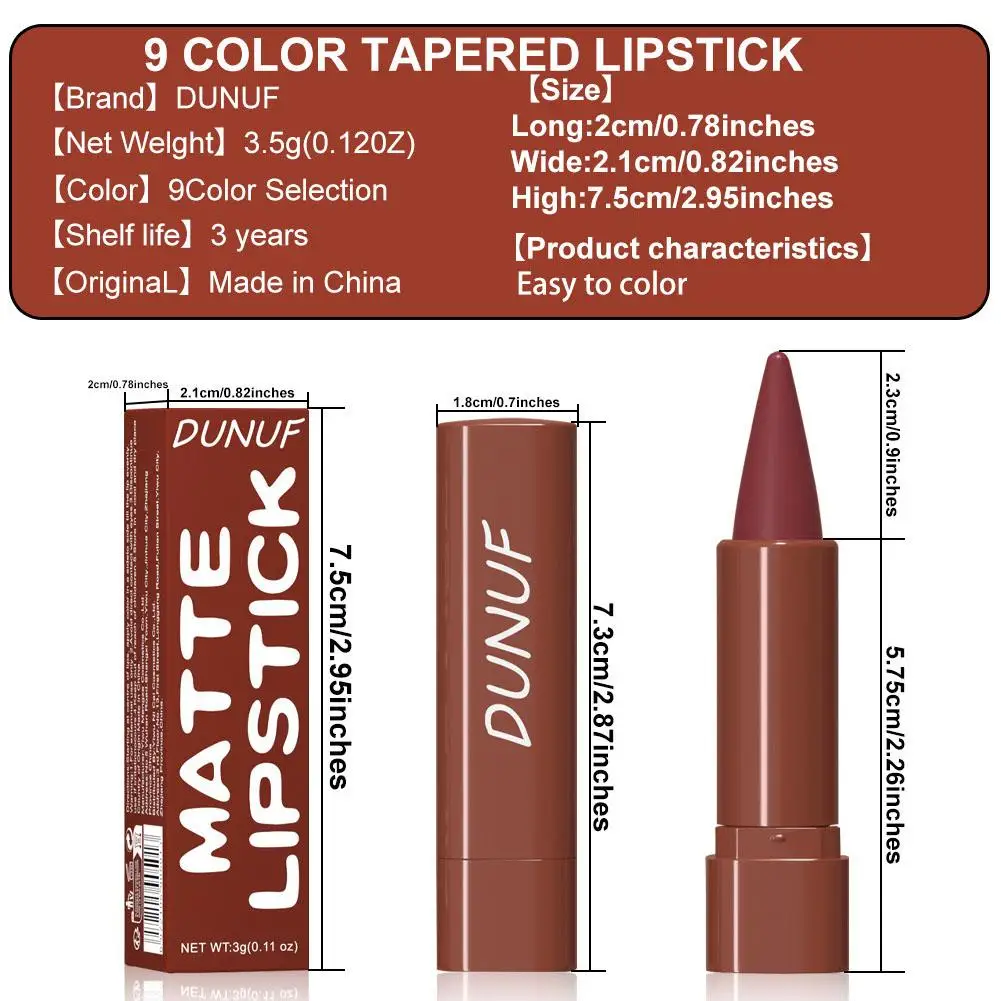 Crayon à Lèvres Brune Nude Graduelle, Maquillage Labial, Teinte de Contour Rouge Jolie tu, Stylo de Rouge à Lèvres Waterproof 256, Cosmétique de Contour