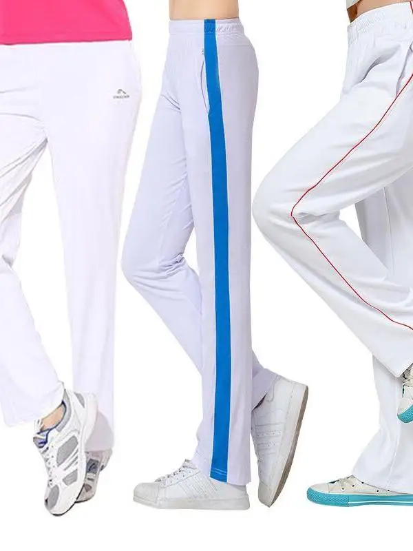 Sporthose mit hoher Taille und geradem Bein, dünnes Modell, Fitn Square Dance, Freizeithose für Männer und Frauen