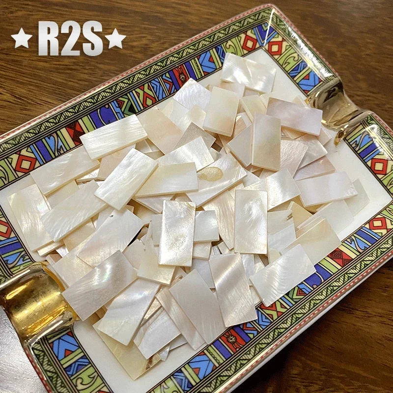 

100pcs rectangle Fanshape Pure White Color Shell Mother of pearl mosaic tile for Crafts DIY Decoration mop