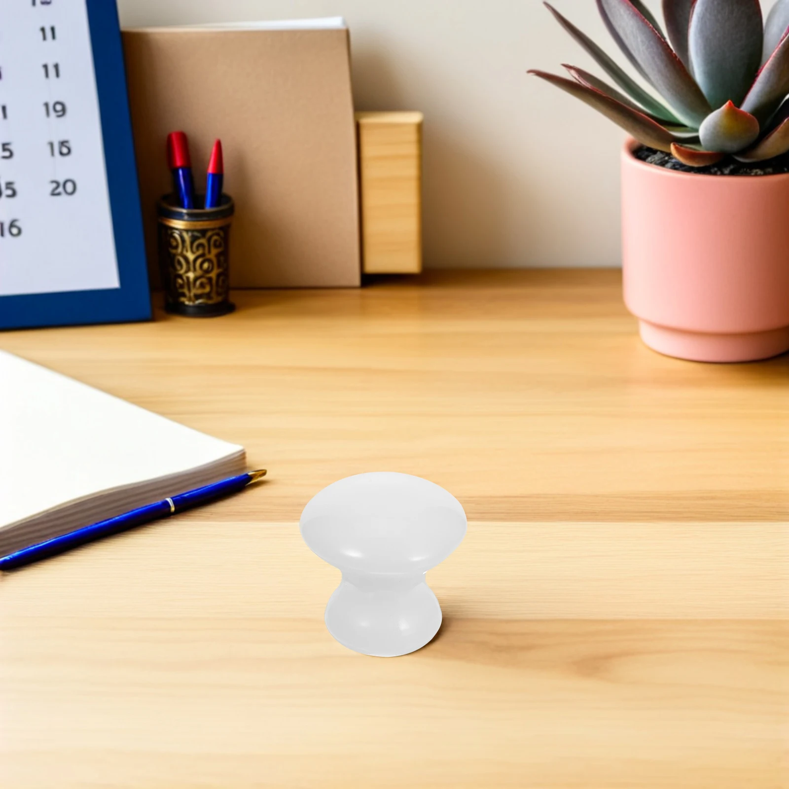 حجر تدليك الوجه مع أداة كشط على شكل فطر، أسطوانة اليشم المستديرة للعناية بالبشرة وجمال العين والرقبة #5