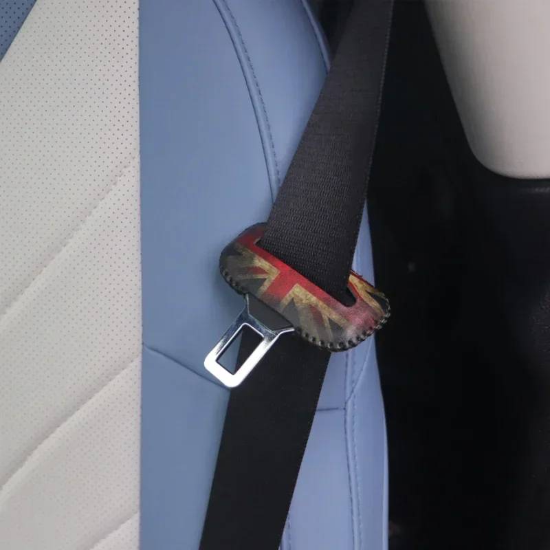 1PC Leather Car Seat Belt Clip Safety Seatbelt Lock Buckle Plug Cover Thick Insert Socket Extender Safety Buckle protective case