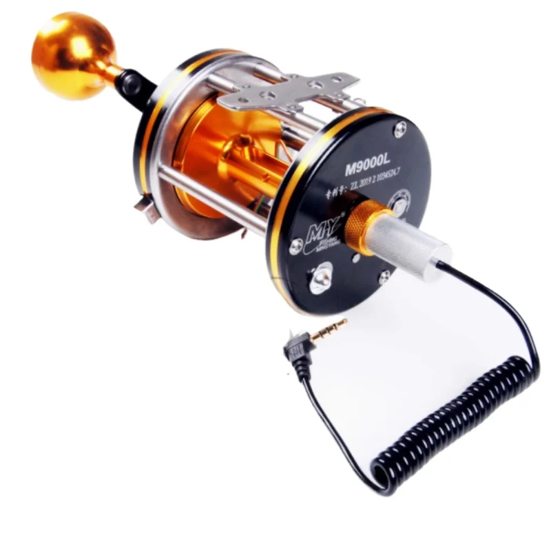 Full Metal Visible Anchor Fish M9000, M12000 Drum Fishing Wheel Anti Explosion Line Luxury Black Gold New Model