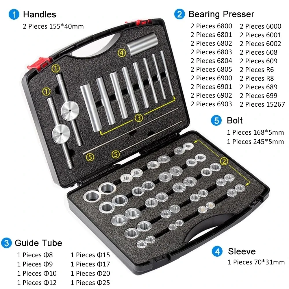 BIke MTB Wheel Hub Bearing Press Set - Bicycle Frame Turning Point Soft Tail Assembly Tool for Smooth Wheel Installation