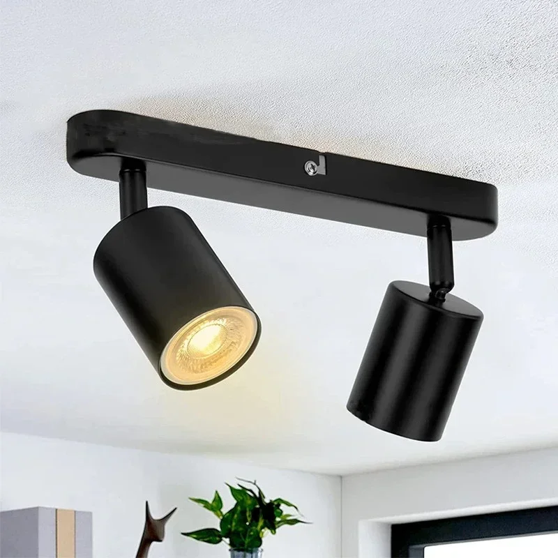 

Adjustable LED Spotlight for Clothing Store, Wall Background, Track Light, Surface Mounted Ceiling Spotlight, GU10, AC220V, 7W