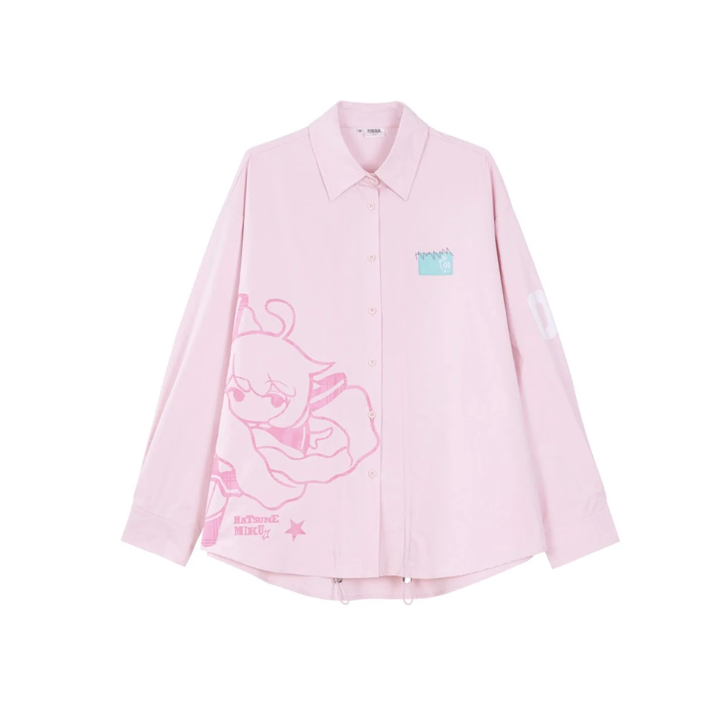 Moeyu Hatsune Miku قميص نسائي بلوزة منقوشة بلوزات نسائية فضفاضة للرجال والنساء قمصان علوية بأكمام طويلة زي Vocaloid غير رسمي #6