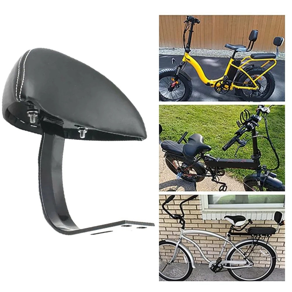 Electric Bicycle Rear Backrest Soft Black E-Bike Seat Back Saddle Cushion Seat Pad Cycling Refitting Accessories