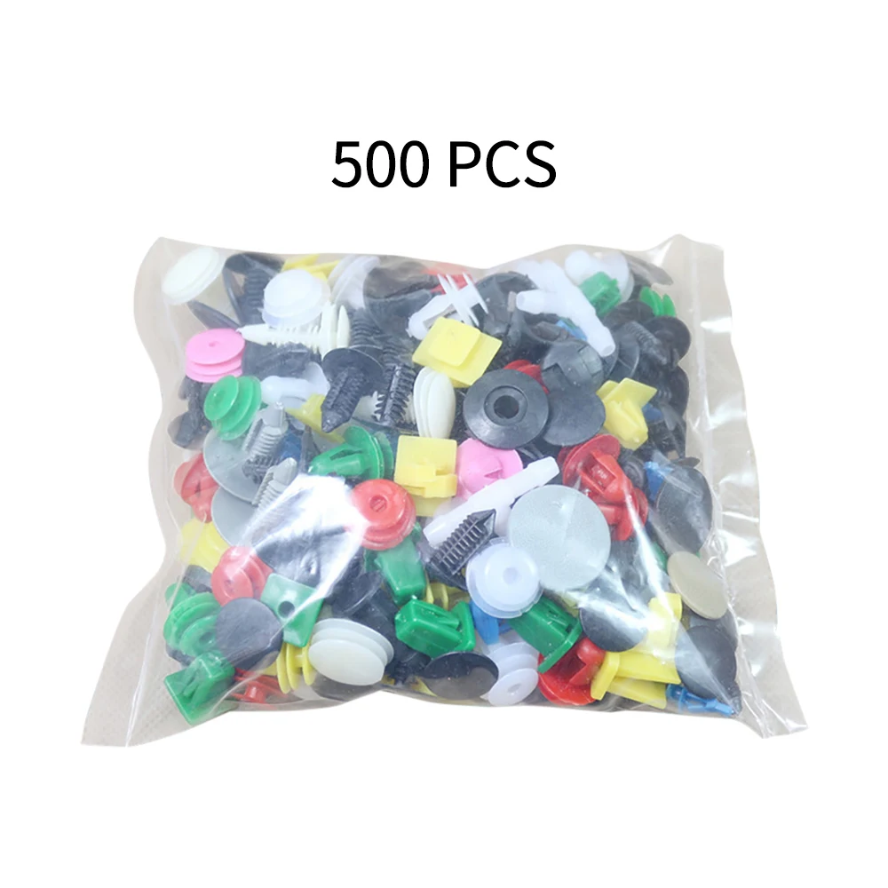 500 PCS Mixed Auto Vehicle Fastener Bumper Clips Retainer Rivet Door Panel Fender Liner Universal Fit All Car