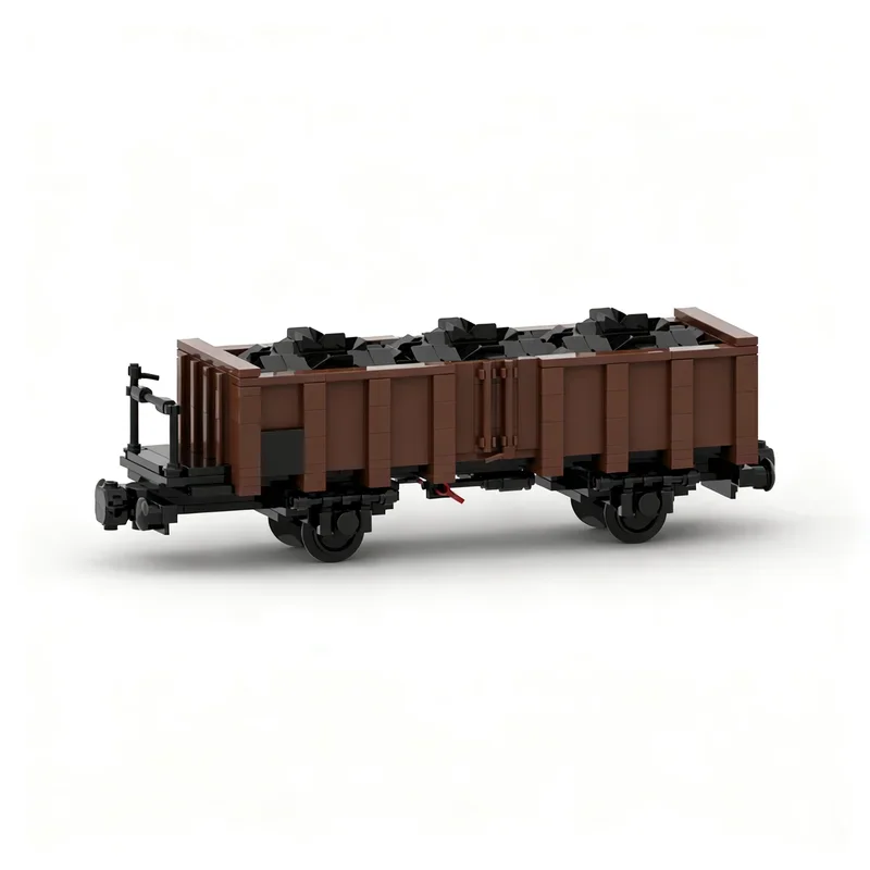 

524PCS MOC City Train Open Freight Wagon DB Omm 55 Brakemans Platform 8w Model DIY Display Assembly Building Blocks Gift Decor