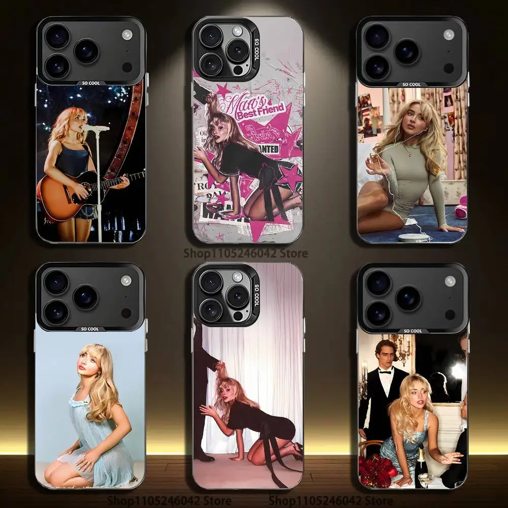 

Singer Please Sabrina C-Carpenter Black Matte Shockproof CoverPhone Case For iPhone 17,16,15,14,13,12,11,Pro,XS,Max,Plus,Mini,E