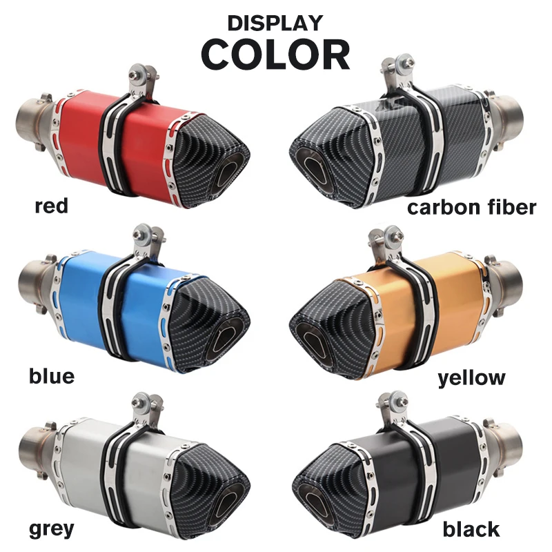 51mm Universal Accessories Motorcycle Exhaust Pipe Modified Muffler Pipe MOTO Off-road Vehicle Loud Domineering Handsome
