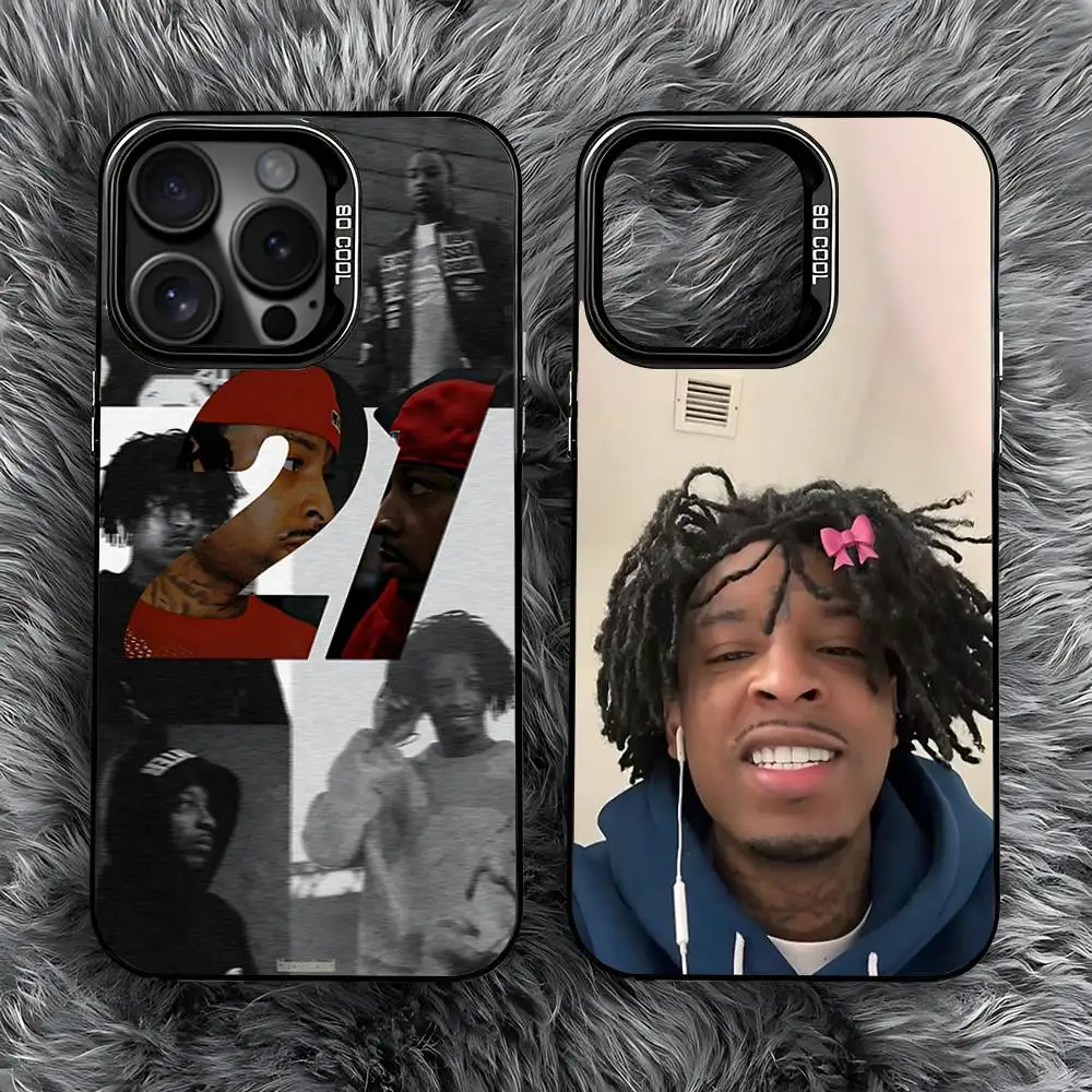 

Raapper 21 S-Savage Phone Case For iPhone 16,15,14,13,12,11,Pro,Max,Plus,Mini,SE Anti Fall Black Matte Hard Bumper