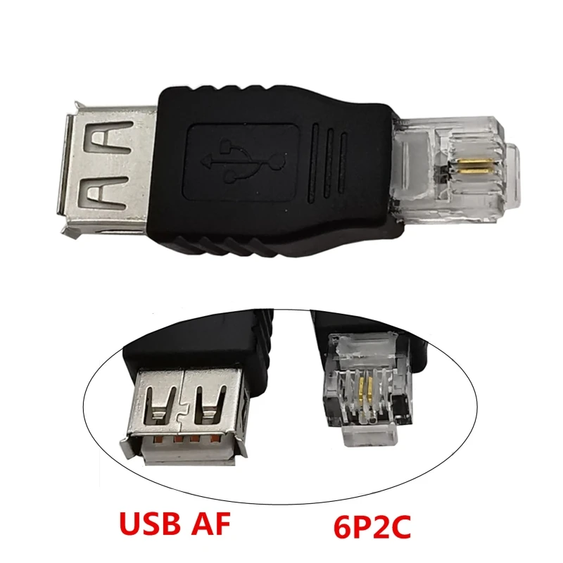 

Переходник с USB 2,0 на Rj11, Переходник USB A мама в телефонную сеть 6P2C RJ11, преобразователь интерфейса K1KF