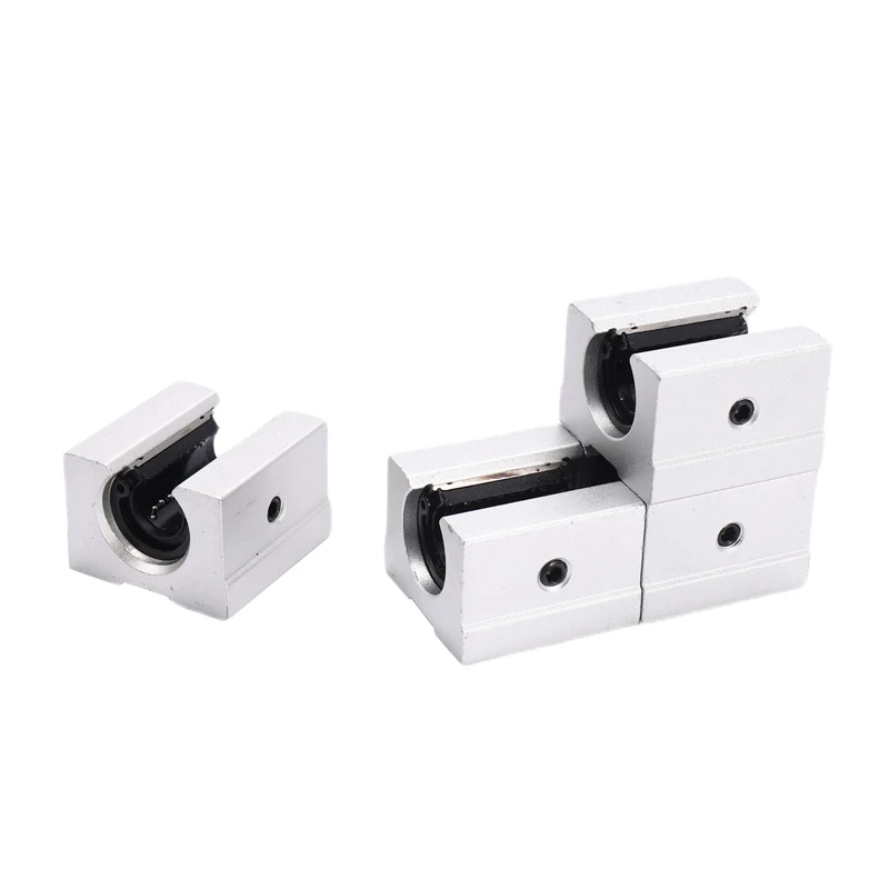 20 X SBR12UU 12Mm Aluminum Linear Motion Router Bearing Block, Silver