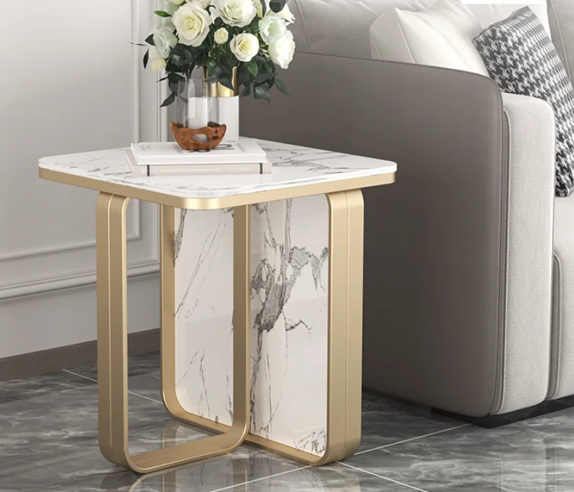 %& Nordic Luxury Round Sintered Stone Coffee Table Sets Modern New Design Furniture Coffee Side Table