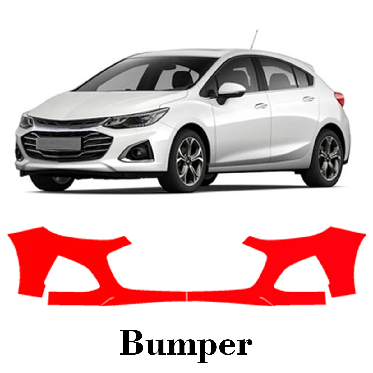 

Car Precut Paint Protection Film Front Bumper Anti-scratch Exterior TPU PPF For Chevrolet Cruze Hatchback 2019-2020