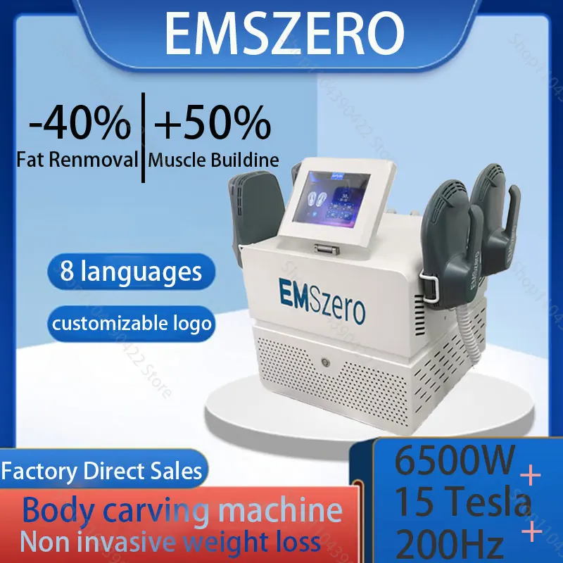 

EMS muscle stimulation machine EMSZERO 6500W 200Hz RF body fat burning electromagnetic massage shaping machine