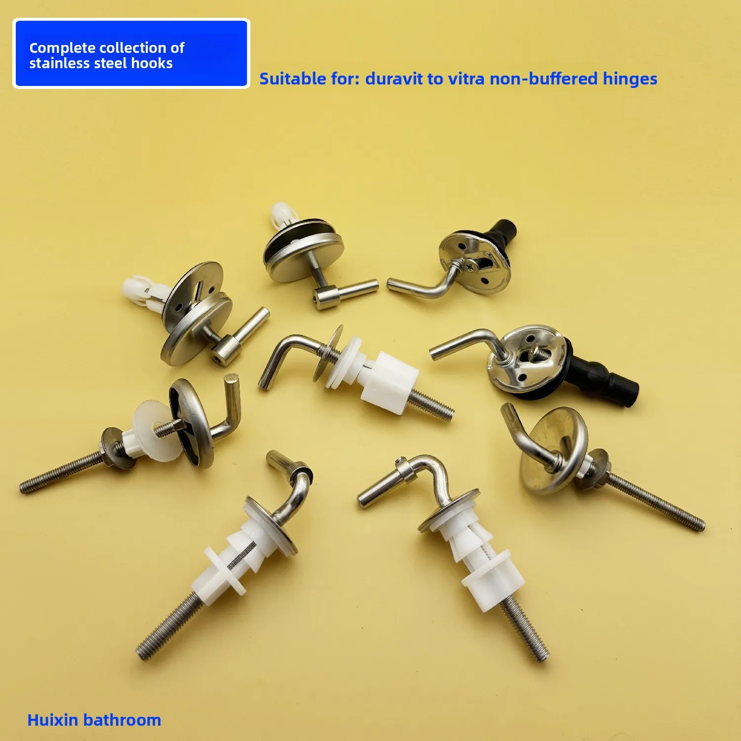 Soporte de Conexión para Tapa de Inodoro Duravit, Compatible con Weibao, Kohler, Geberit, con Tornillos de Acero Inoxidable