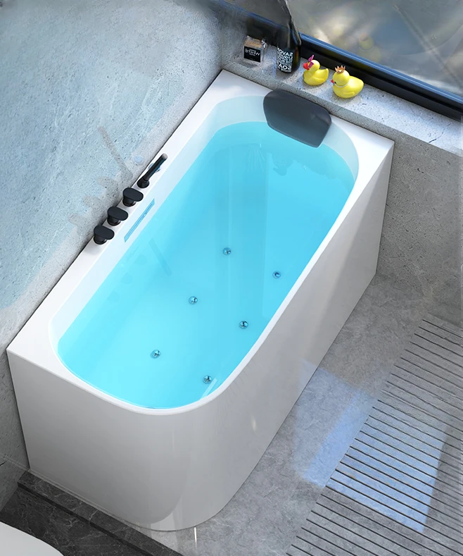 Small Bathtub Independent Japanese Deep Bubble Bath Acrylic Mobile Sitting Bubble Bath