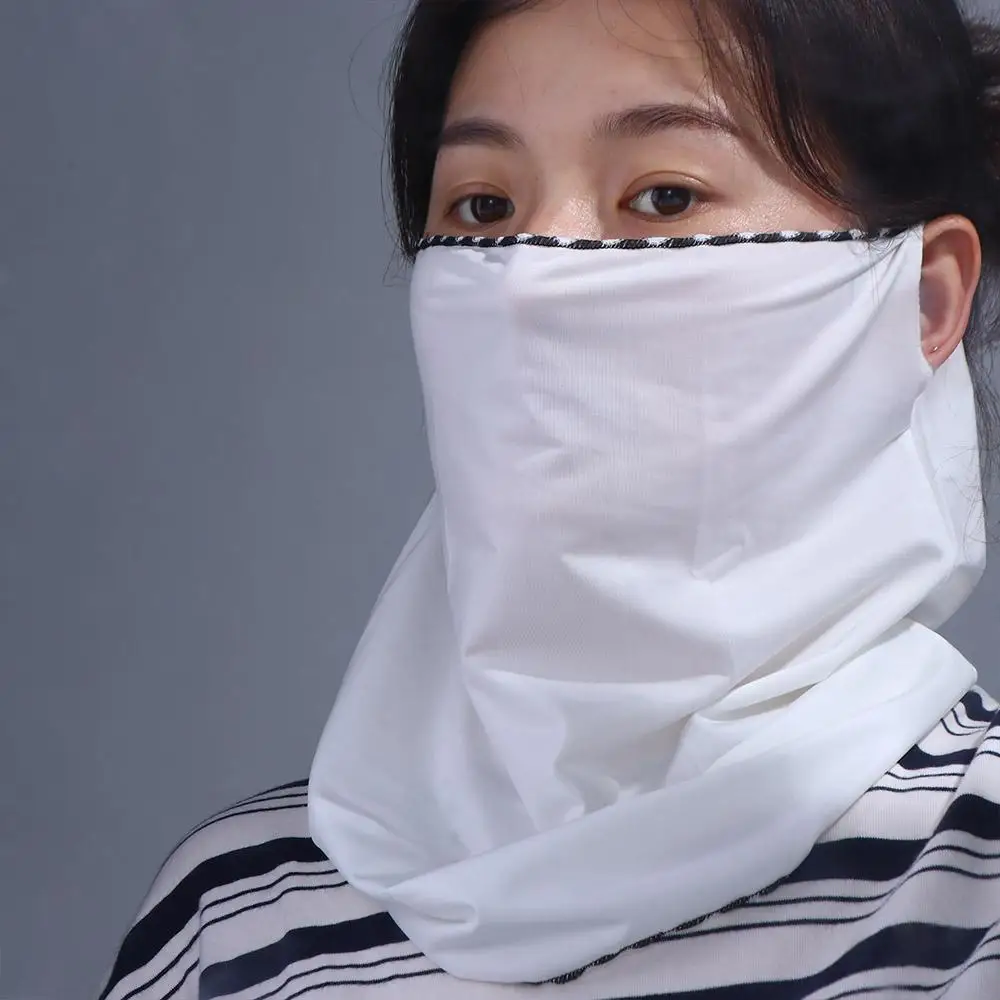 

Veil UV Protection Face Scarves Flower Ice Silk Face Gini Mask Driving Face Mask Summer Sunscreen Mask Womne Neckline Mask